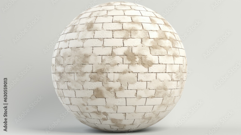 Cream and white round shaped brick wall texture copy space background Cream and white round shaped brick wall texture copy space background