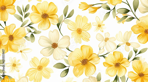 yellow flower pattern seamless 