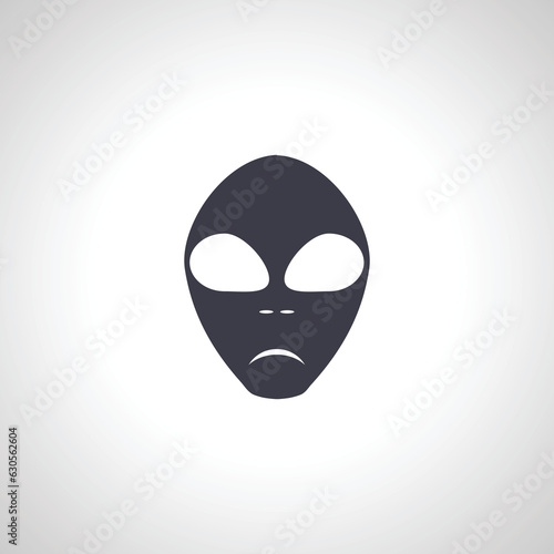 Alien Head isolated icon. Alien icon