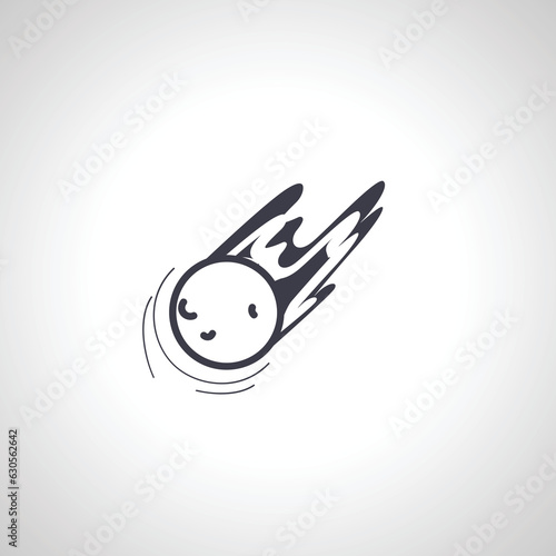 comet icon. asteroid isolated icon
