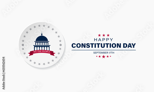 Happy Constitution and citizenship day United States Of America September 17TH background vector illustration