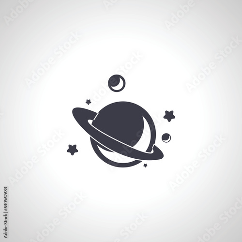 space icon. saturn isolated icon