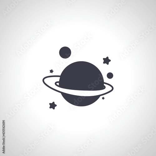 space icon. saturn isolated icon