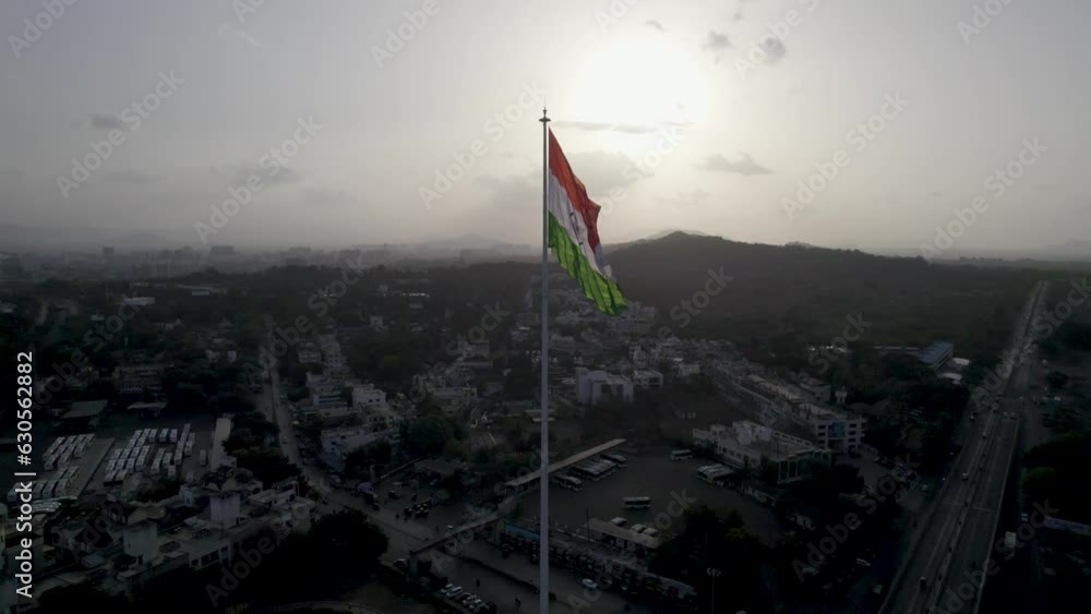 Indian flag drone shot 4k
