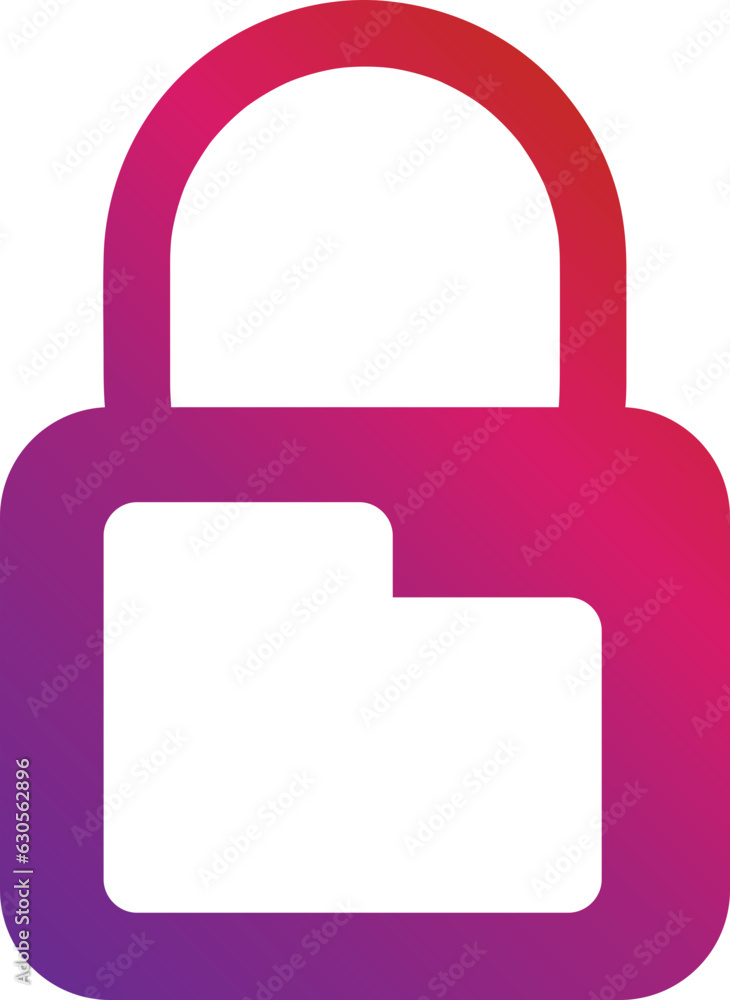gradient style modern security padlock icon gradient style modern security padlock icon