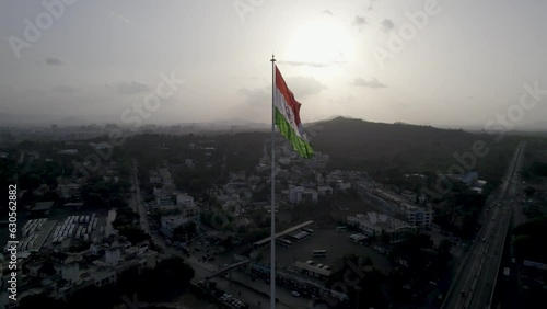 Indian flag drone shot 4k photo