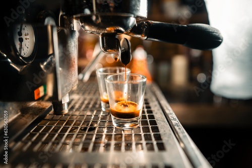 Espresso coffee from the machine © artrachen