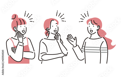 笑顔で会話をする女性たち