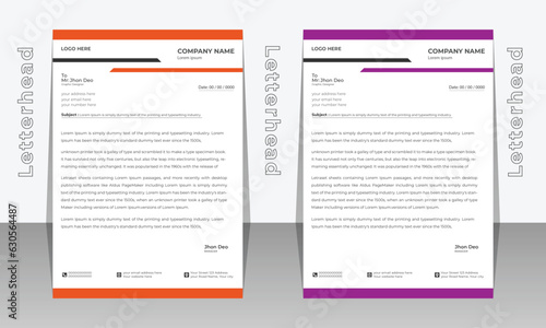 Modern and clean letterhead design vector template.