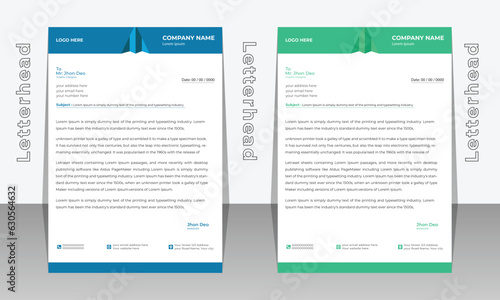Modern and clean letterhead design vector template.