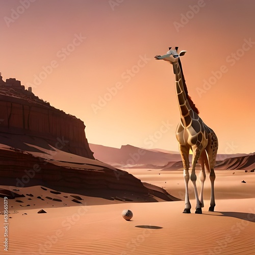 giraffe in the desert