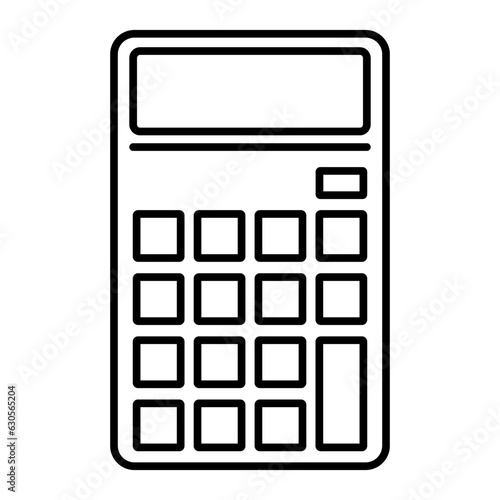 Calculator icon vector, calculator outline icon vector flat trendy style isolated on white background.
