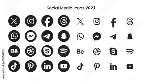 Social media icons vector
