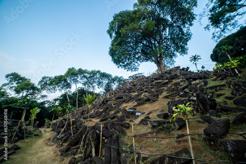 Megalithic sites Gunung Padang, Cianjur, West Java, Indonesia photo