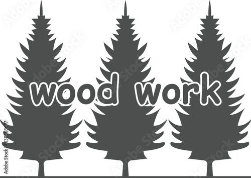Wood work t-shirt design vector