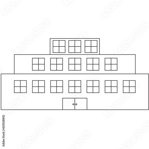 Digital png illustration of house with windows on transparent background