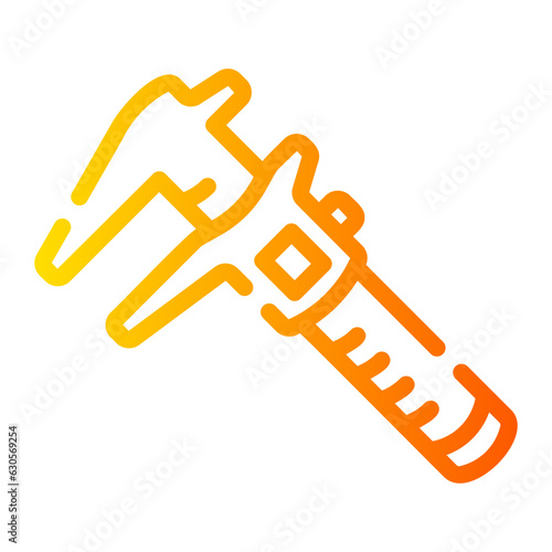caliper Line Gradient Icon