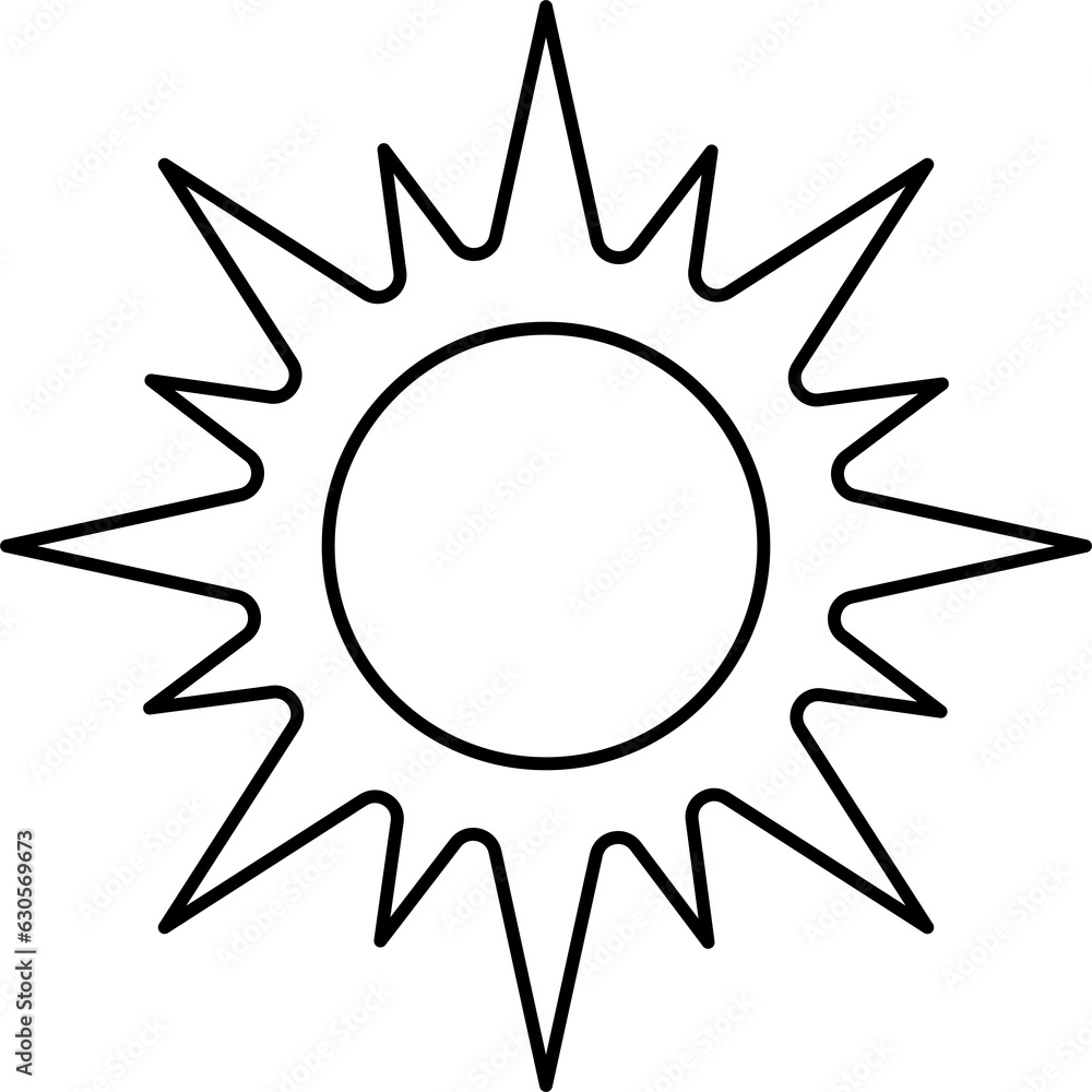 Sun icon for your web design, logo, UI. illustration