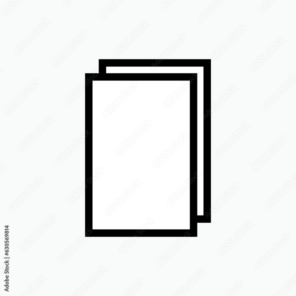 Paper Icon. Document or Contract, Printing Element Symbol - Vector.   