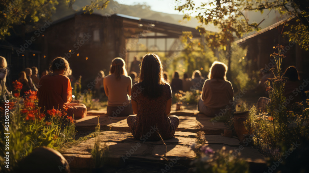 Man meditating in lotus pose at dawn against the background of nature. Golden hour. Yoga. Man meditating in lotus pose at dawn against the background of nature. Golden hour. Yoga.