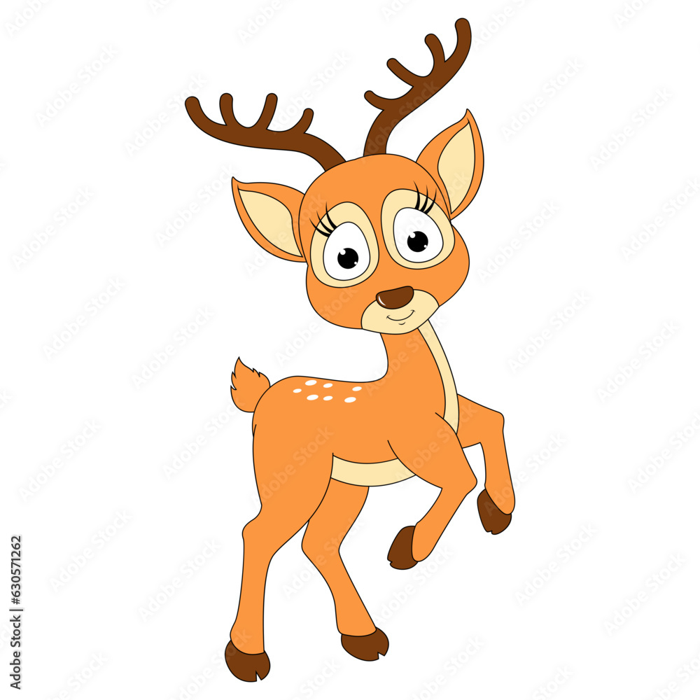 cute deer animal cartoon illustration cute deer animal cartoon illustration