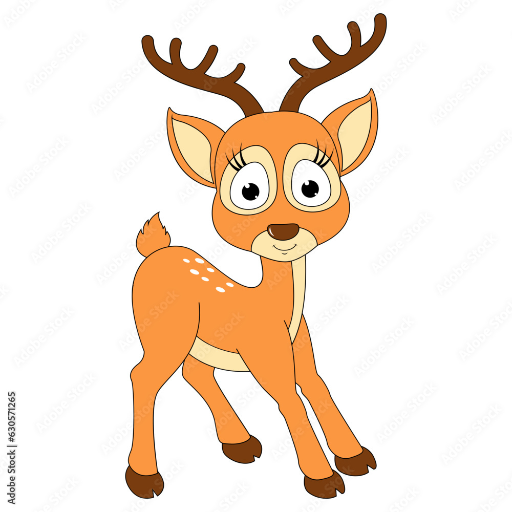 cute deer animal cartoon illustration cute deer animal cartoon illustration