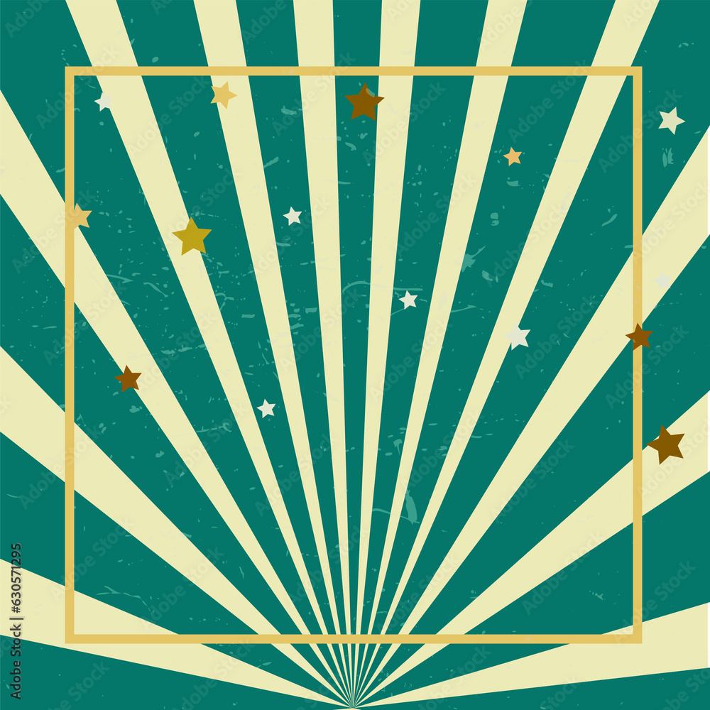 Digital png illustration of beige green card with stars on transparent background