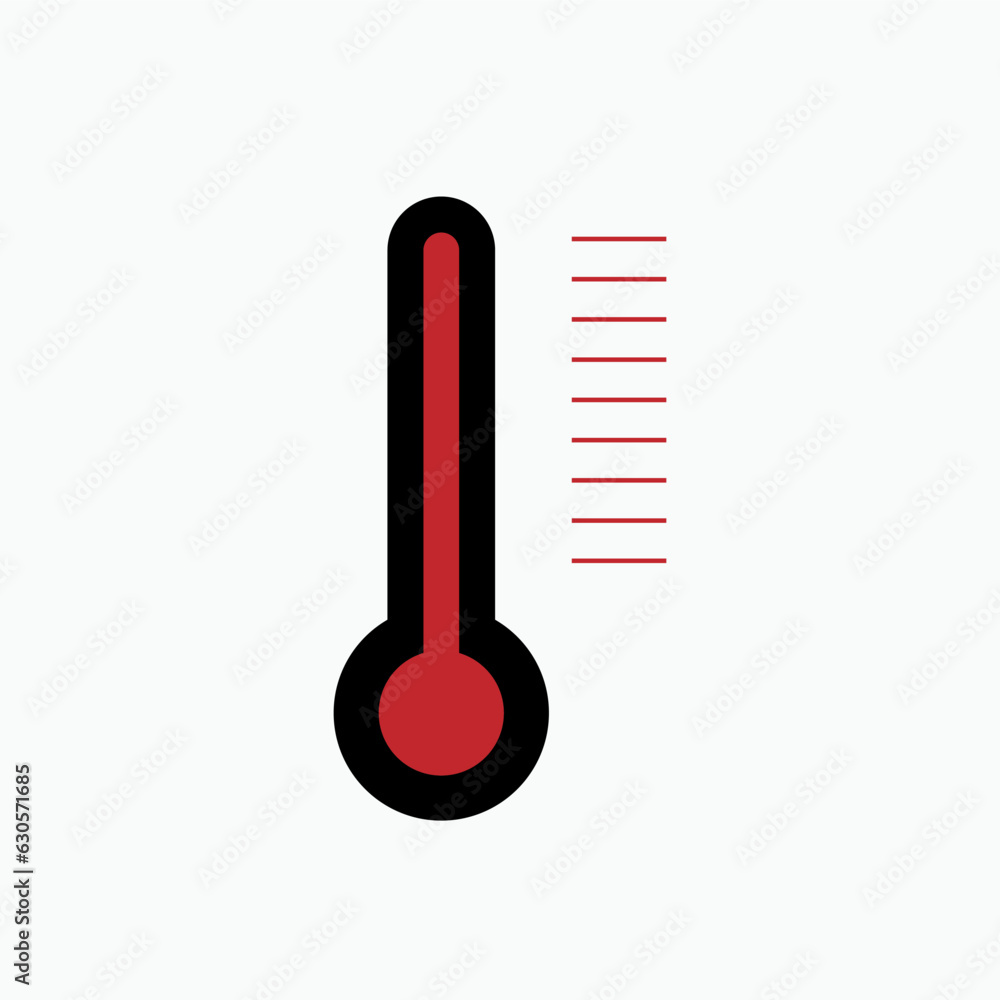 Thermometer Icon. Temperature Measurement, Medical Element Sign and Symbol - Vector Logo Template Thermometer Icon. Temperature Measurement, Medical Element Sign and Symbol - Vector Logo Template