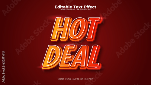 Hot deal red editable text effect