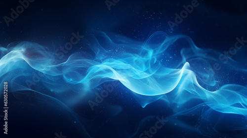 abstract blue background wavy lines and organic shapes