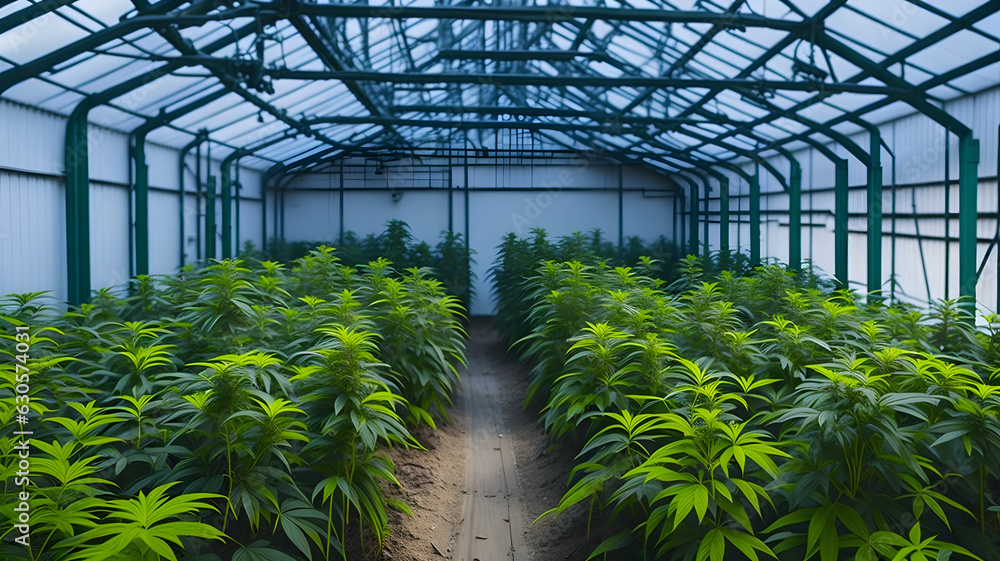 Fototapeta premium 大麻、マリファナ、栽培、背景｜cannabis, marijuana, cultivation, background. Generative AI