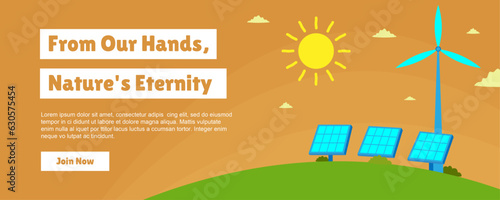 Banner design for sustainable development and eco-friendly concept, with message about the importance of green cities and the commemoration of  World Environment Day.