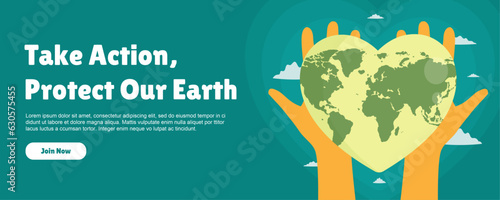 Banner design for sustainable development and eco-friendly concept, with message about the importance of green cities and the commemoration of  World Environment Day.