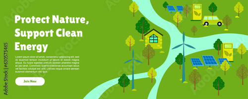 Banner design for sustainable development and eco-friendly concept, with message about the importance of green cities and the commemoration of  World Environment Day.