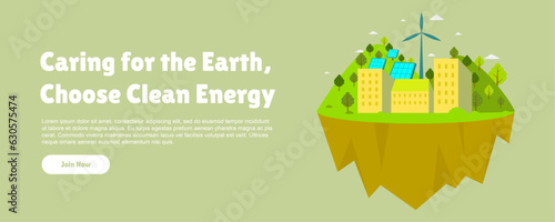 Banner design for sustainable development and eco-friendly concept, with message about the importance of green cities and the commemoration of  World Environment Day.