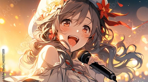 歌う女の子,Generative AI AI画像