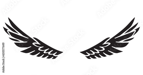 Silhouette Angel Wings Vector