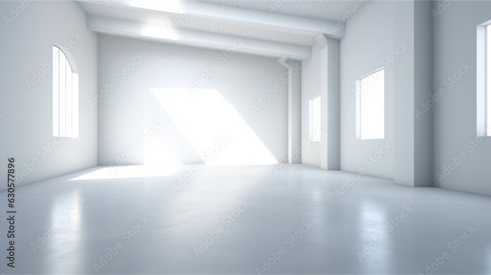 Obraz premium Modern studio background, empty space white interior.