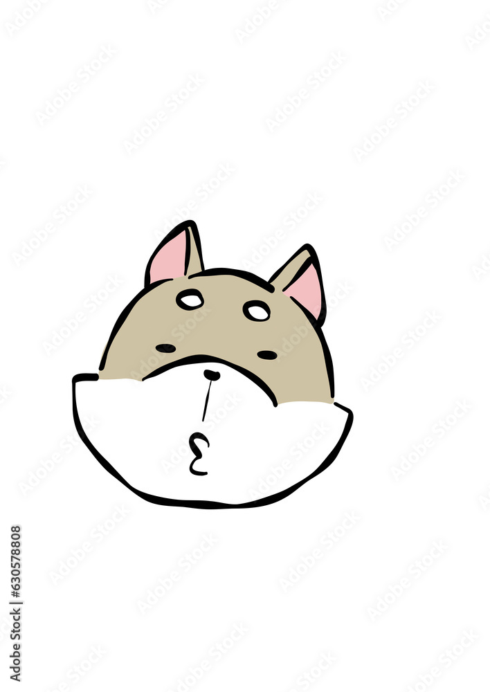 わんこと吹き出しとお花
わんこと吹き出しとお花