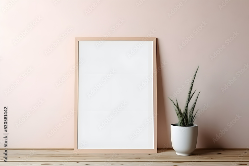 Clean and Minimalistic Frame Presentation Frame Mockup, generative ai Clean and Minimalistic Frame Presentation Frame Mockup, generative ai