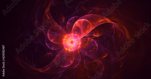 3D rendering abstract fractal polygon background 