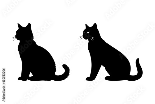 Cat line icon. Wool, tail, whiskers, kittens, claws, milk, purring, house, animal. Black vector icons on a white background for Business