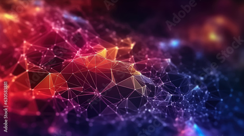 Network connection fiber optic , Abstract futuristic network lines background , Network technology abstract concept , Created with Generate Ai Technology