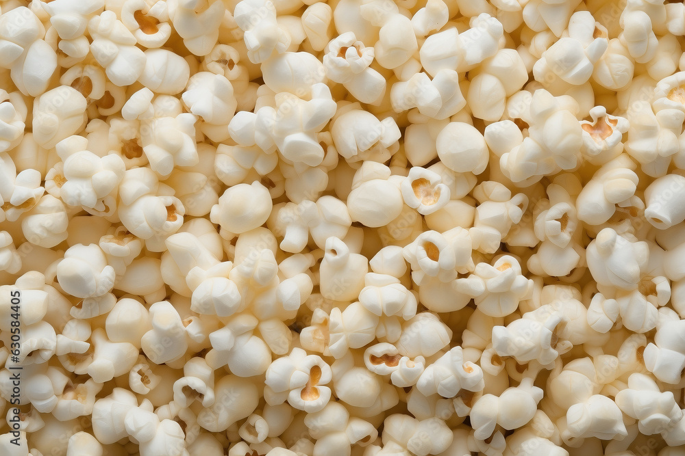 A closeup shot of popcorn - Generative AI A closeup shot of popcorn - Generative AI