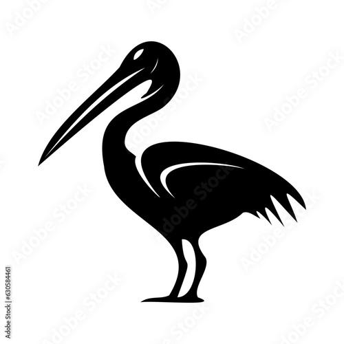 Heron line icon. Pond, flower, wing, paws, neck, reed, crane, water, wing. Black vector icons on a white background for Business