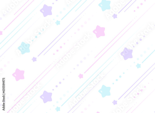 Print op canvas ポップな星と線の幾何学的シームレスなパターン