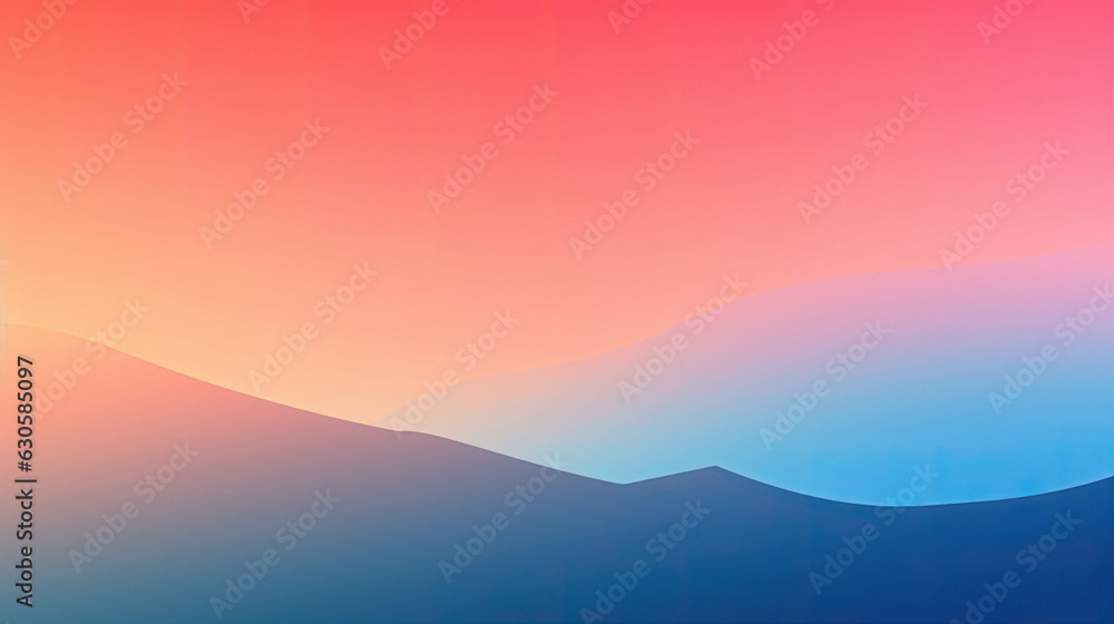 Colorful orange blue pink red green background illustration abstract wave