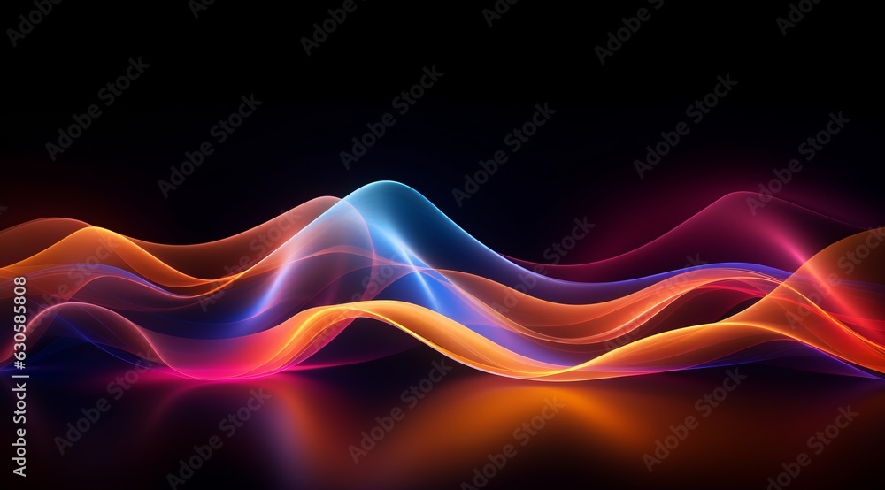 Vibrant Waves Background with Colorful Festive Elements and Copy Space, Generative AI Vibrant Waves Background with Colorful Festive Elements and Copy Space, Generative AI