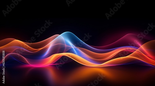 Vibrant Waves Background with Colorful Festive Elements and Copy Space  Generative AI