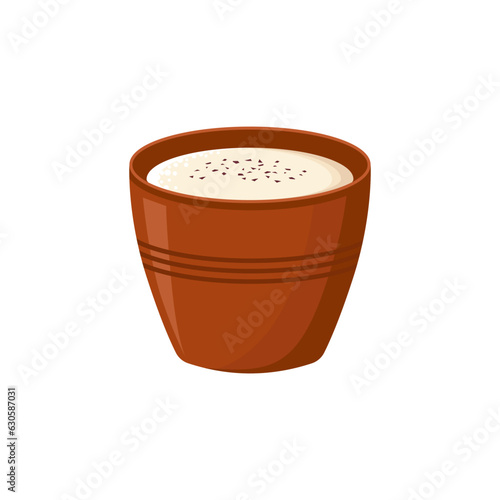 Lassi, traditional yogurt drink popular in North India, made with yogurt, water or milk.